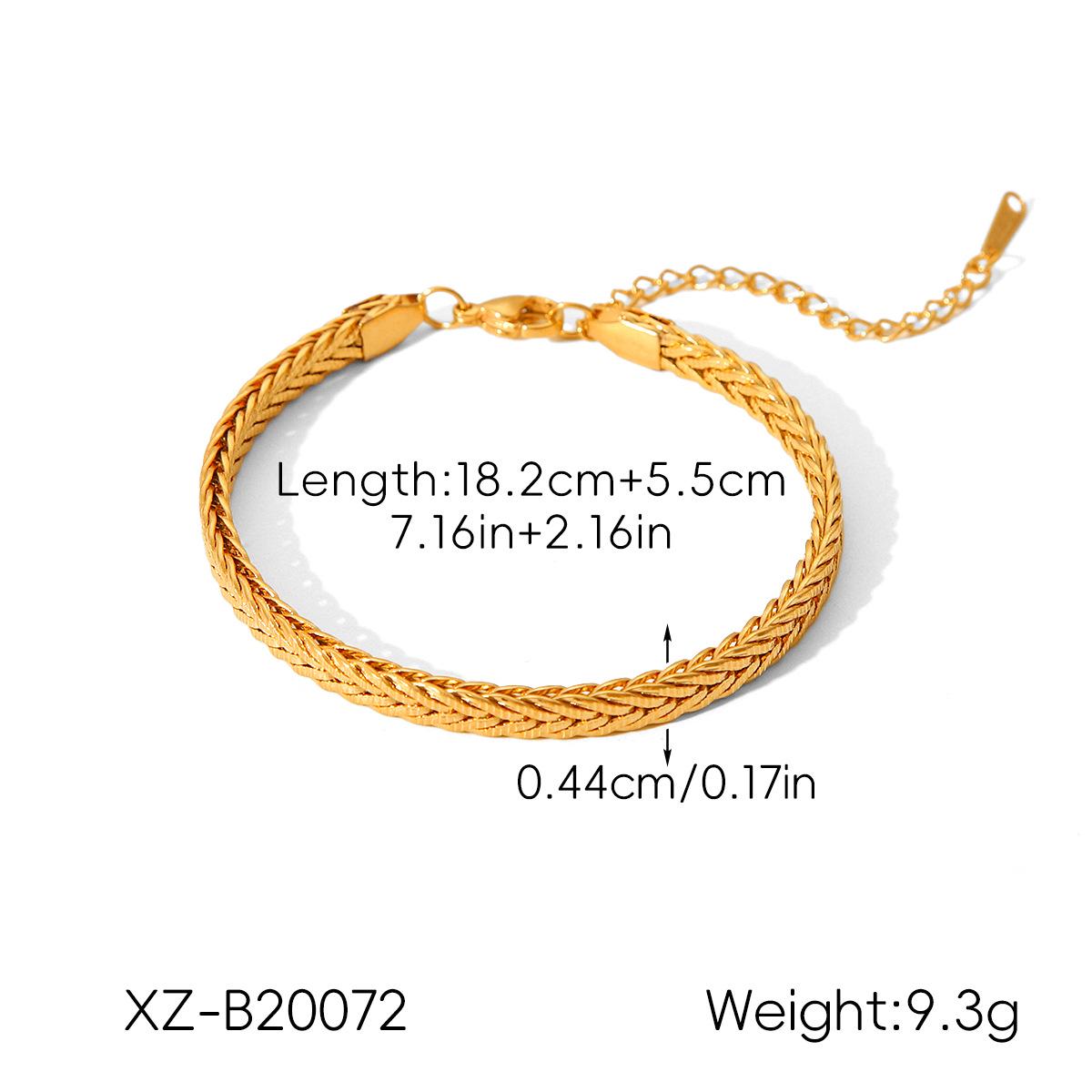 

Браслет-цепочка O из нержавеющей стали с 18-каратным золотым покрытием - Не тускнеющий, Легкая роскошь, Высококачественная бижутерия из титановой стали для женщин