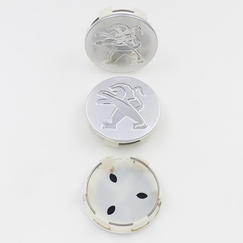 4pcs newest 3D 60mm Peugeot logo car emblem Wheel Center i Hub Cap auto Rim refit dust-proof badge covers styling accessories