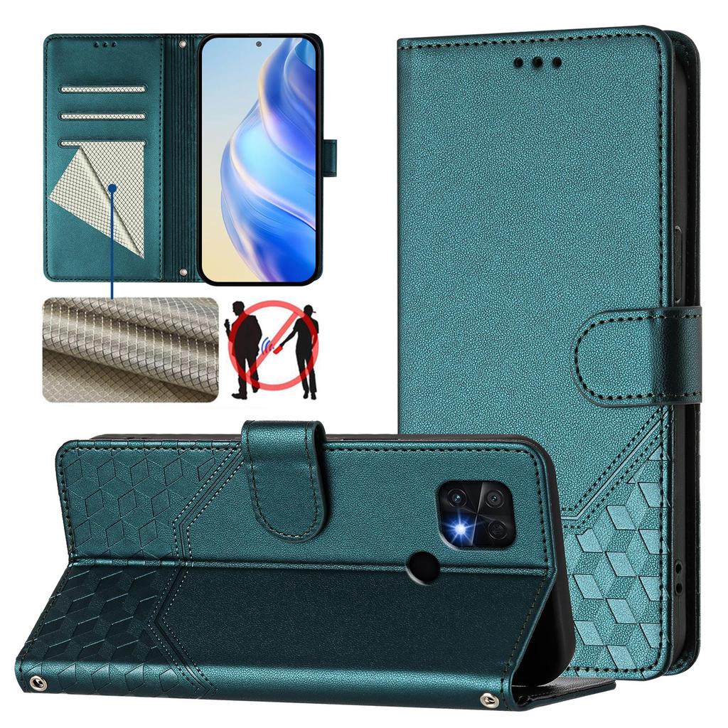 Luxury Honeycomb Leather Card Wallet Case for Xiaomi POCO X3 X4 X7 Pro M3 M7 C40 Shockproof Flip Cover