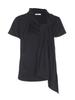 PADO SEOUL Scarf Tie Drape Top Black