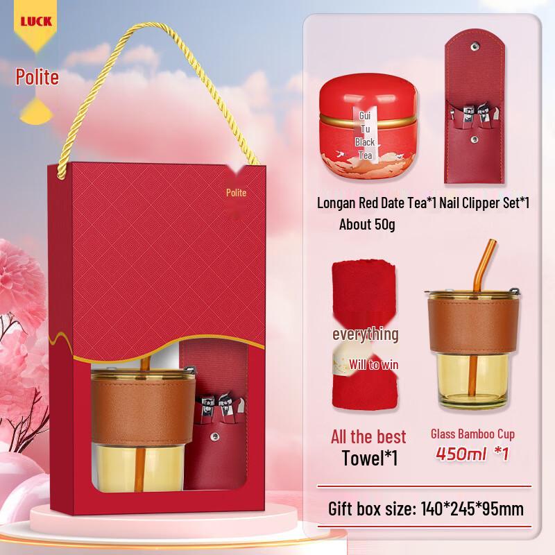 Summer Refreshment Business Gift Set with Glass Mug