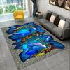 Seabed Illusion 3D Underwater World Dolphin Cartoon Area Rug Non-slip Carpet for Bedroom Living Room Sofa Doormat Home Decor