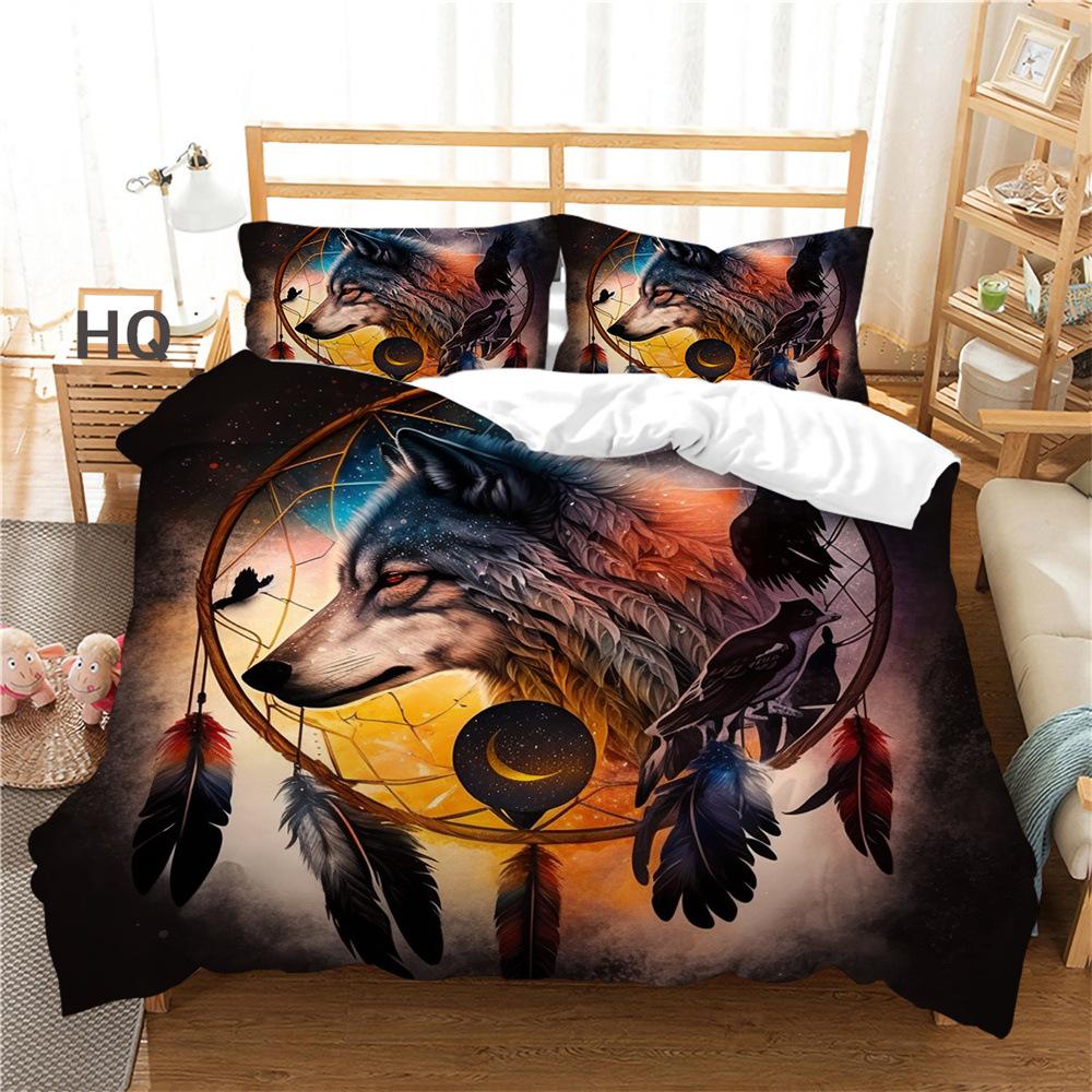 Dream Catcher Wolf Series Bedding Two Or Three-Piece Digital Set