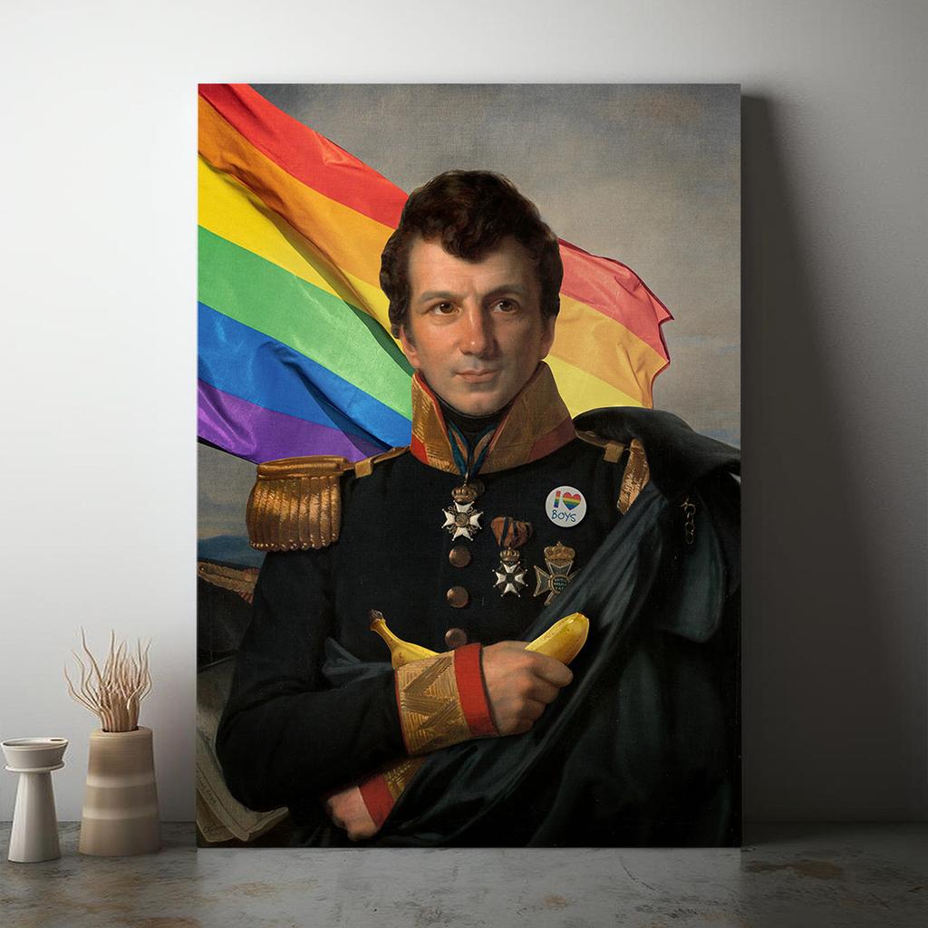 Canvas Print Portrait General Rainbow Flag