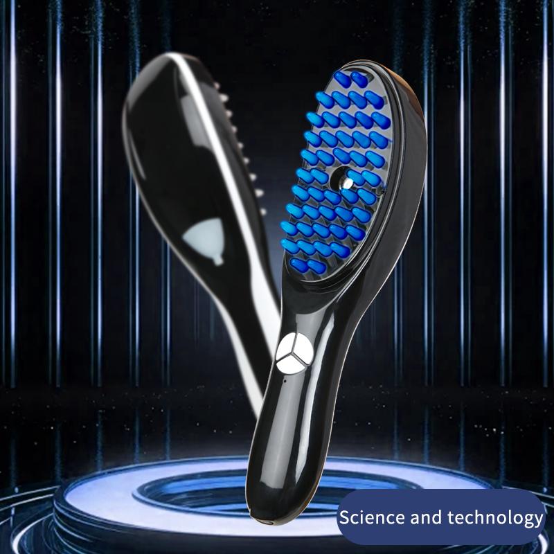 

Электрическая массажная расческа для предотвращения выпадения волос, устройство для массажа головы по меридианам, расческа для ухода за волосами с фототерапией, красочный уход за волосами ма синий