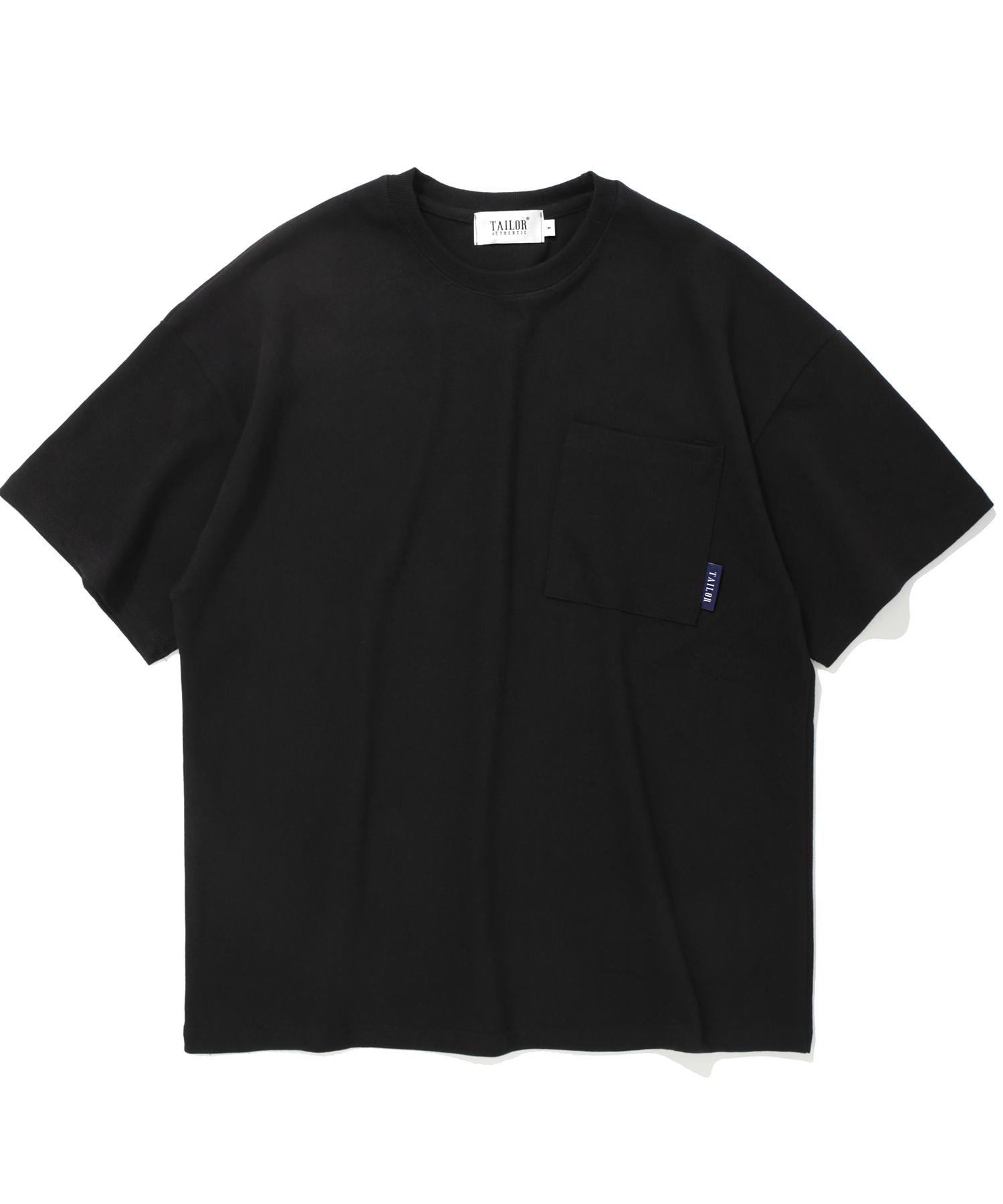 Taylor Studio Minimalist Pocket Point T-Shirt (Black) 1
