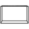 Console Table Black 120x35x75 Cm Tempered Glass