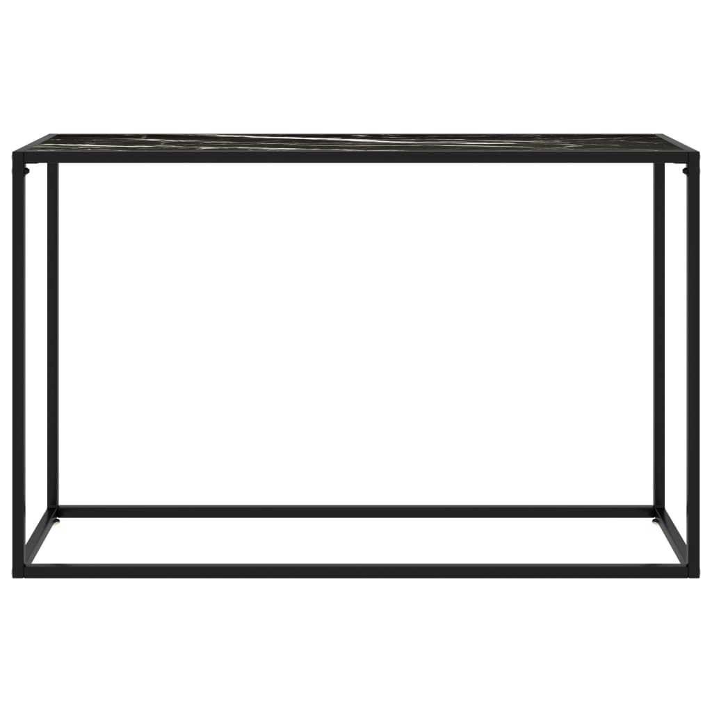 Console Table Black 120x35x75 Cm Tempered Glass