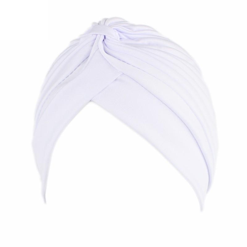 Stretchy Knot Twist Turban Bandanas Women Headscarf Bonnet Muslim Hijab Indian Hats Female Chemo Cap Adult Solid Color Head Wrap