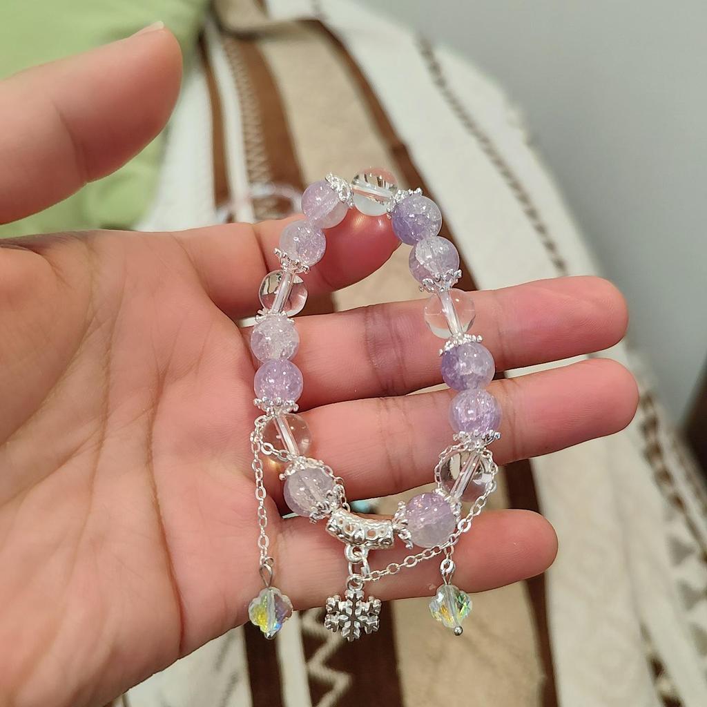 Festive Holiday Christmas Tree Bracelet with Lampwork Beads