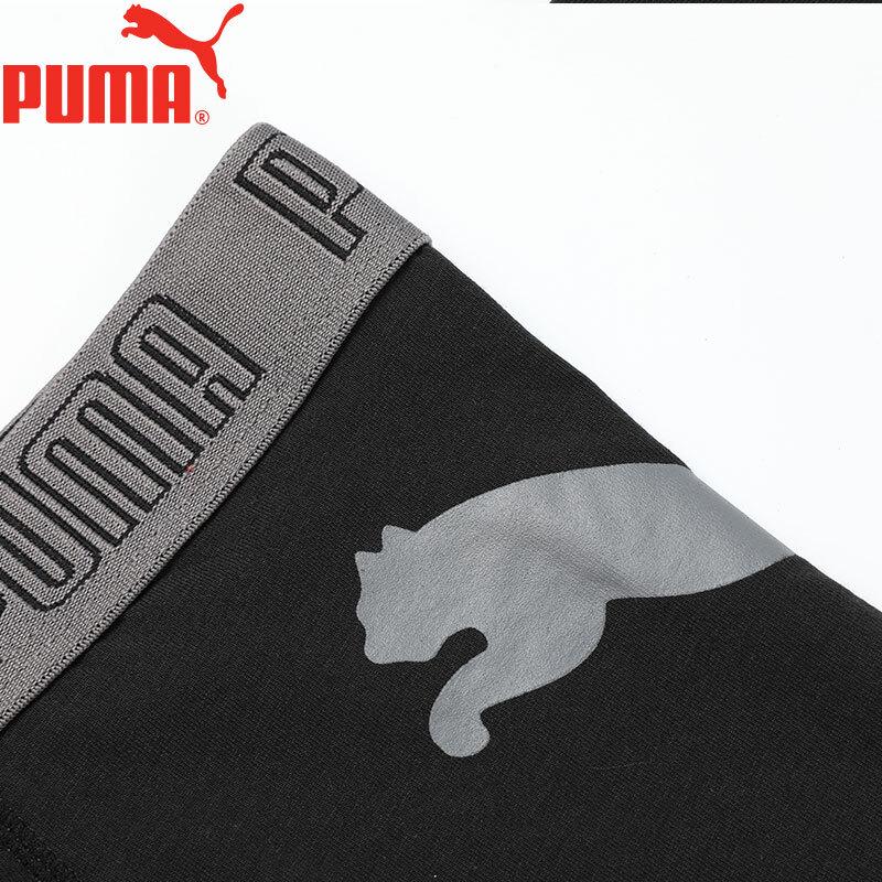 PUMA Men's Sport Big Logo Cotton Boxer Briefs 3-Pack