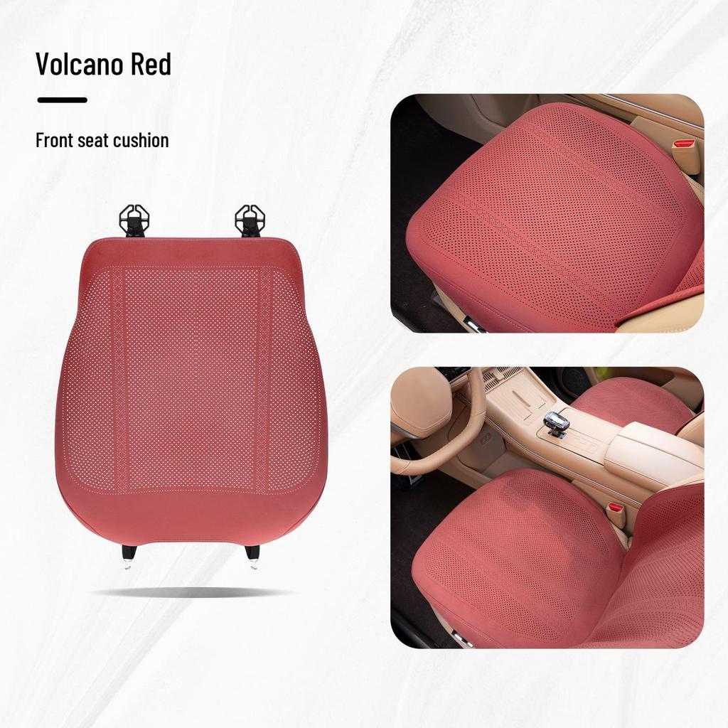 Denza Four Seasons Breathable Car Seat Cushion - Comfortable, Thin Plush, Single-Piece Cover