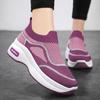 Women's Shoes, Thick-soled Height-increasing Shoes, Spring Fly-knitting Mesh Shoes, Casual Shoes, Single Shoes, Comfortable and Breathable