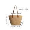 One-Shoulder Large Capacity Woven Straw Beach Bag for Women - Casual Seaside Vacation Handbag