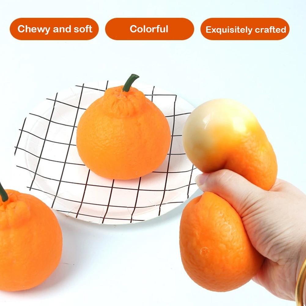 Kawaii Durian Tangerine Fruit Toy Slow Rising Soft Squeeze Stress Relief Anti-Anxiety Sensory Fidget Toy For Kids Gift