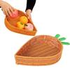 Handmade Carrot Woven Basket Carrot Shape Pantry Bread Organizer Dried Fruit Container  Vegetable