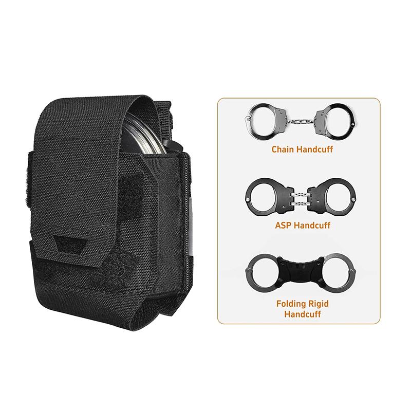 Handcuffs Pouch Molle Shackles Case Universal Handcuffs Holster Quick Release Standard Chain Cuffs Holder For Tactical Vest