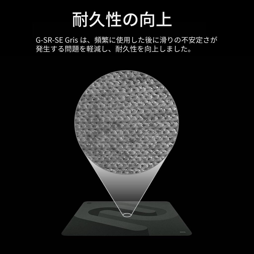 BenQ Gaming Mouse Pad ZOWIE Full G-SR-SE (Gris) Cloth/Cloth/Rubber Base/Anti-Slip/100% Flat/3.5mm