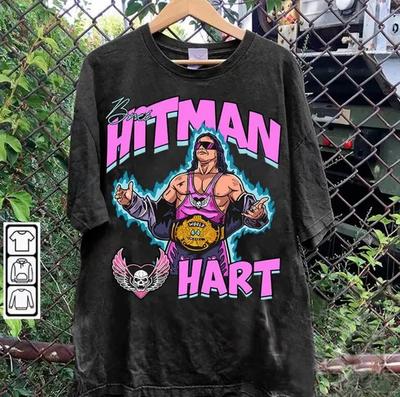 Kollektion Bret Hitman Hart Geschenk für Fan Vollgröße S bis 5XL T-Shirt Unisex T-Shirt