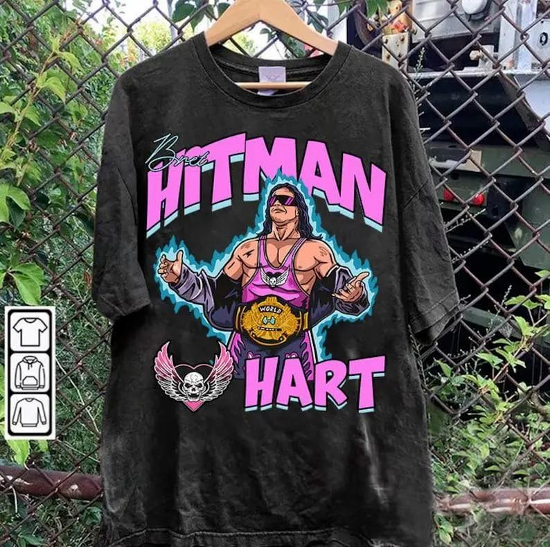 

Collection Bret Hitman Hart Gift For Fan Full Size S to 5XL Tshirt Unisex T-Shirt XL