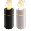 100ml Car Flame Humidifier Diffuser with Colorful Ambient Light Car Flame Light Humidifier Air Freshener for Car Decoration