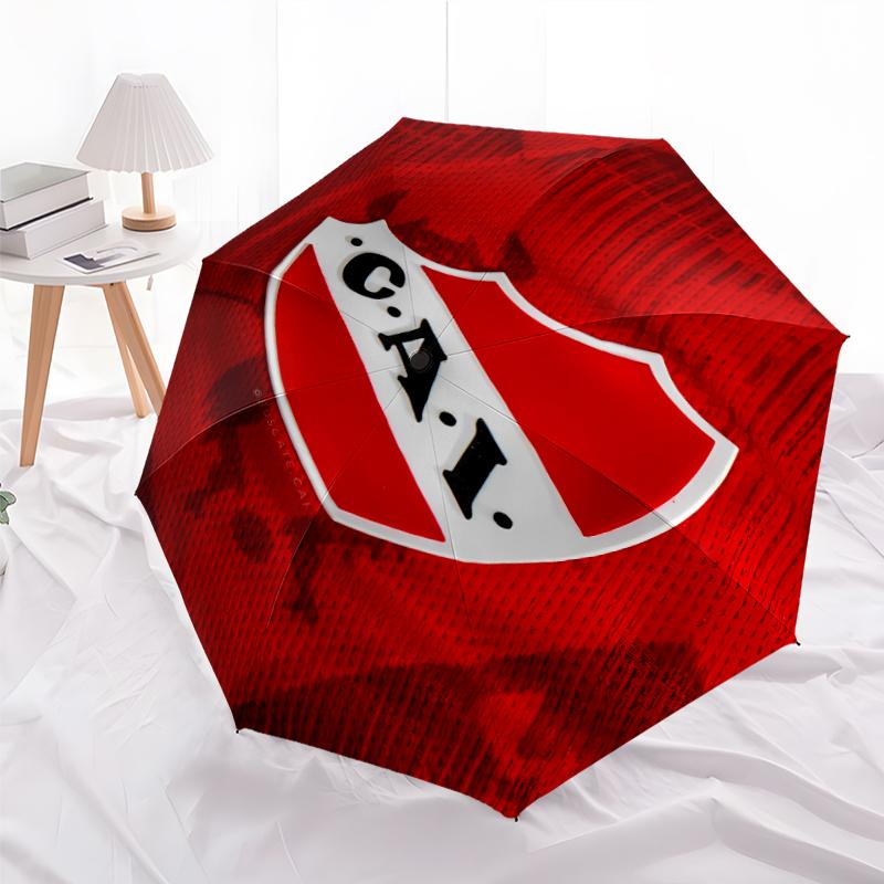 Printed Club Atlético Independiente Folding Umbrella,Outdoor,Leisure,And Travel Umbrella,Durable Umbrella Fabric,Birthday And Holiday Gift