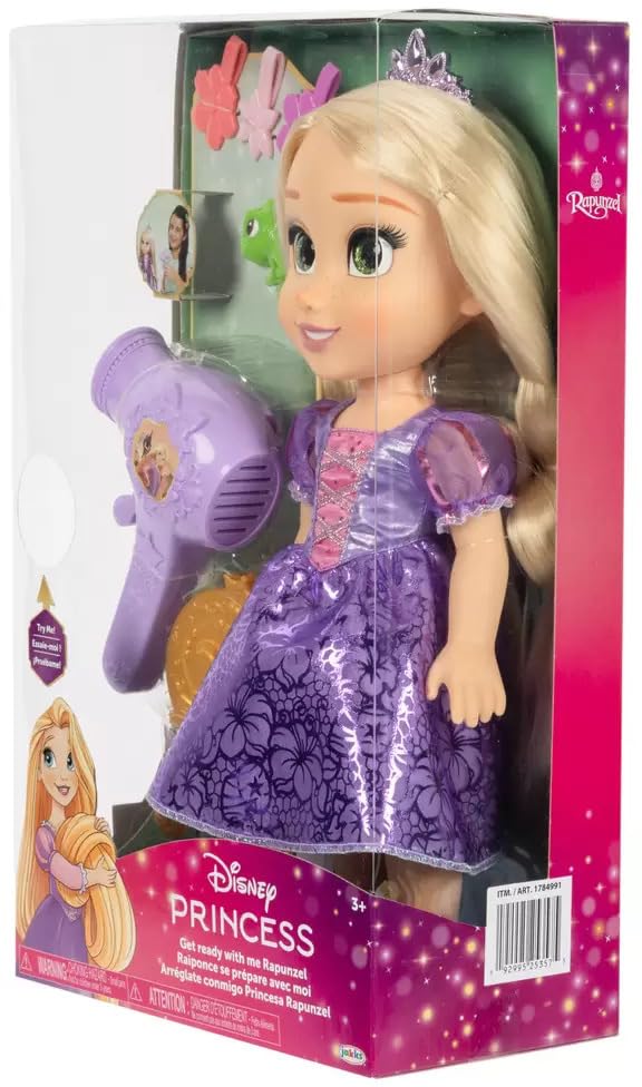 [Disney Princess] Disney Princess Frozen Hair Care Set 1784991 Toddler Doll Hair Dryer Hair Brush Accessories Hair Styling (Rapunzel) [Used]