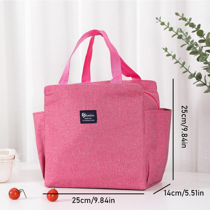 Stor Kapacitet Vattentät Oxford Bärbar Dragkedja Termisk Lunchväska Isolerad Frysväska Kontor Student Bekväm Matlåda