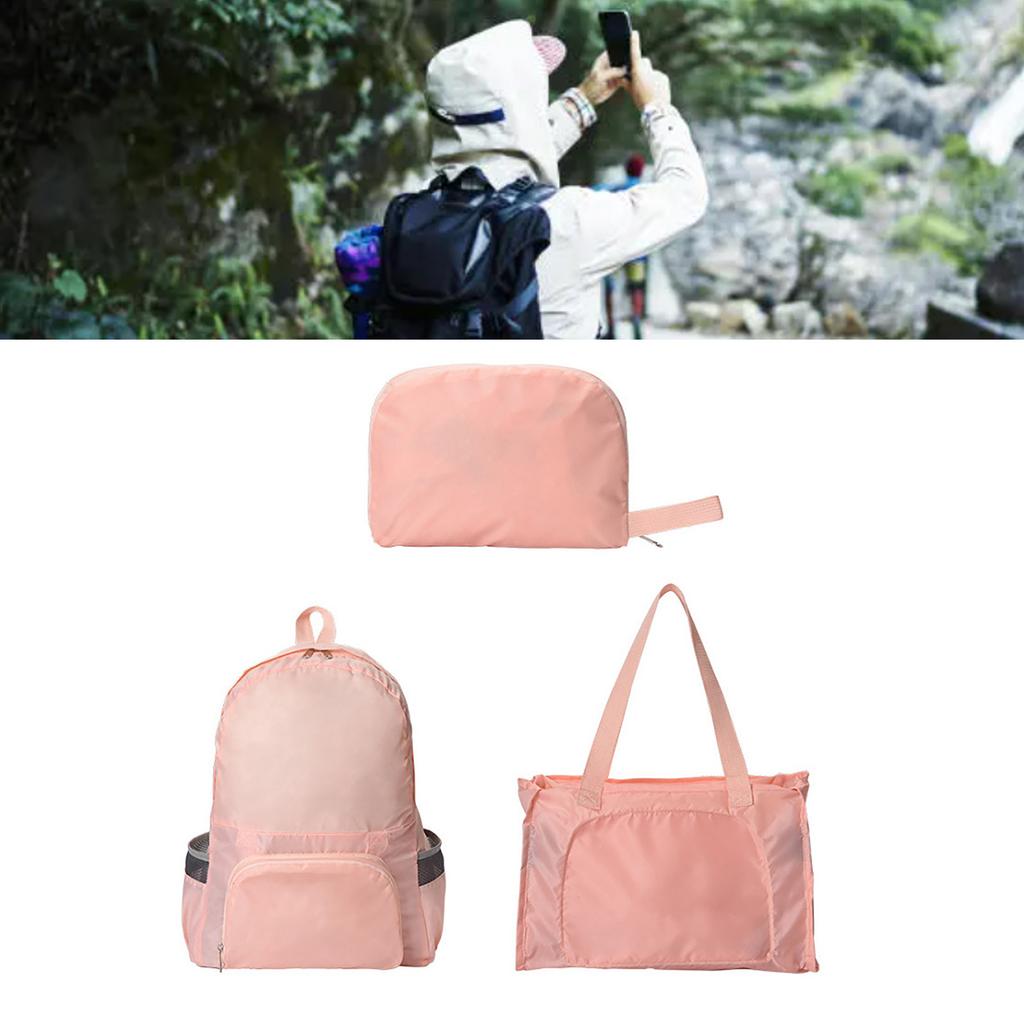 Packable Backpack Polyester Fiber Foldable Waterproof Lightweight Multifunctional Hiking Daypack for Camping Traveling