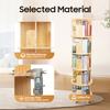 5 Tier Rotating Bookshelf, 360° Revolving Bookcase, Floor Standing Bookcase Storage Rack, Multi-Functional Display Organizer