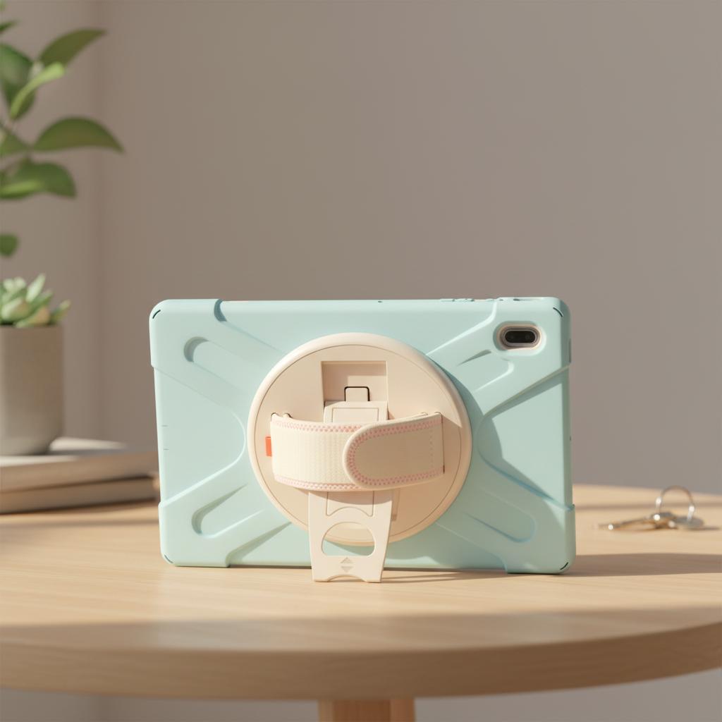 Full Body Shockproof Tablet Cover for Samsung Galaxy Tab S7 FE 12.4 T730 With Hand Strap Rotating Kickstand