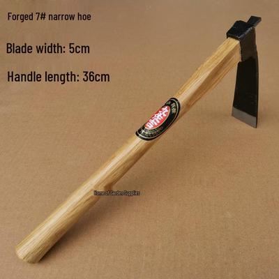 Kujoki No. 7 Petite Houe Forgée avec Manche en Bois - Outil de Jardinage Durable pour Planter des Fleurs et des Légumes