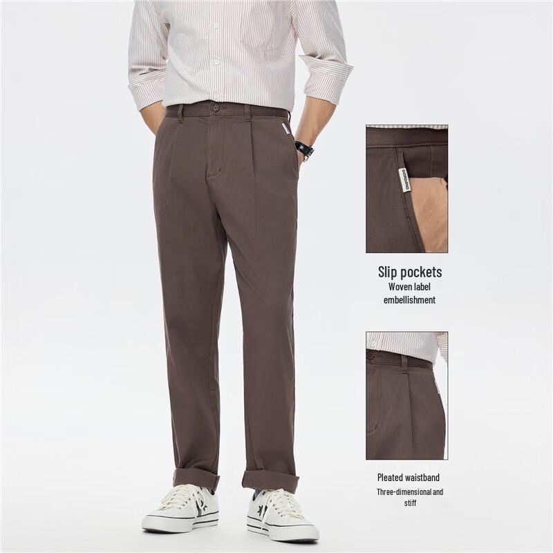 GIORDANO Herren Business Casual Hosen mit geradem Bein