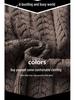 Men's Luxury All-Cotton Knitted Pullover - Thick, Solid Color, Velvet-Lined Cable Knit for Autumn and Winter