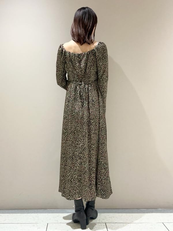 Crepe Satin Print Dress FWFO251074MIX0