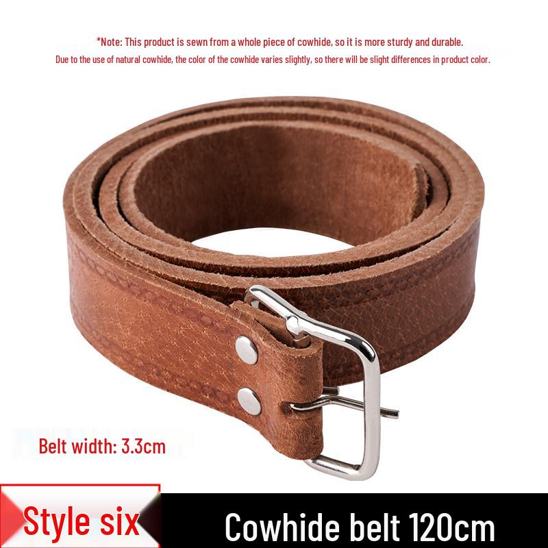 Herren Multifunktionaler Werkzeuggürtel aus Rindsleder mit Zangenfach und 5 Fächern