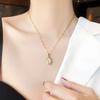 Koreanische Mode Tulpenkette mit Strass Goldene Kette Luxus Klassisch Party Schlüsselbein Kette Halsketten für Frauen Schmuck
