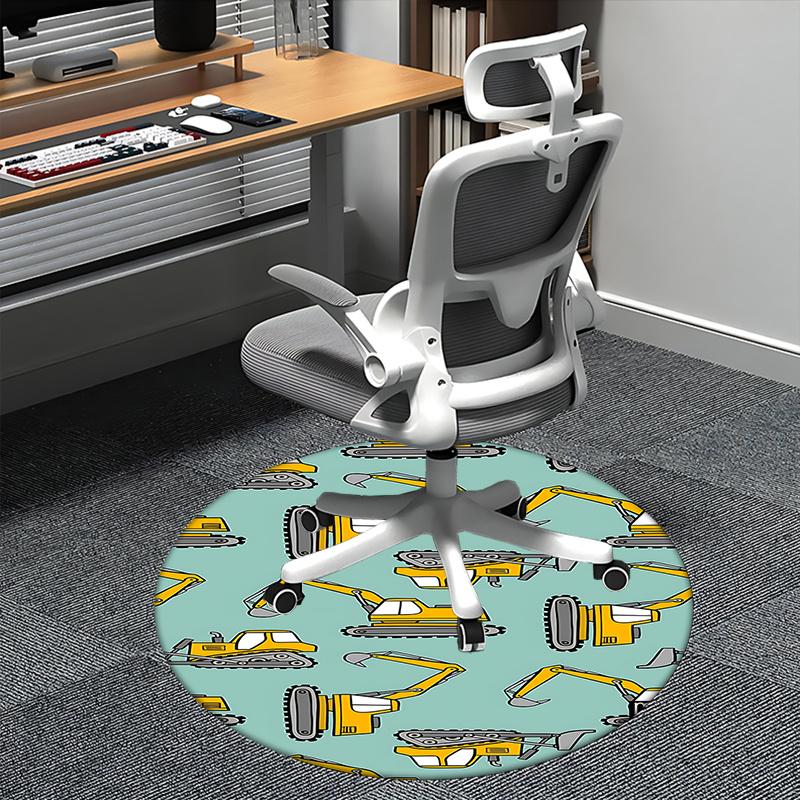 Construction Equipment Office Carpet Chair Mats, Home Decor, Sofa Rug, Office Carpet Suitable for Bedroom, Living Room, Various Rooms"1118116a