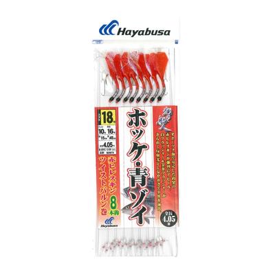 Hayabusa SD873 Kita no Funato Atka Rote Flosse Verdrillter Balun 8 (Nördlicher Bootsmann) Makrele/Blau Zoi, Haut, Spule, Haken, 18-10