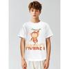 Tallas Europeas Camiseta de Algodón Estampado de Mono - Lindo Rostro de Mono Manga Corta Cuello Redondo Top | Lavable a Máquina