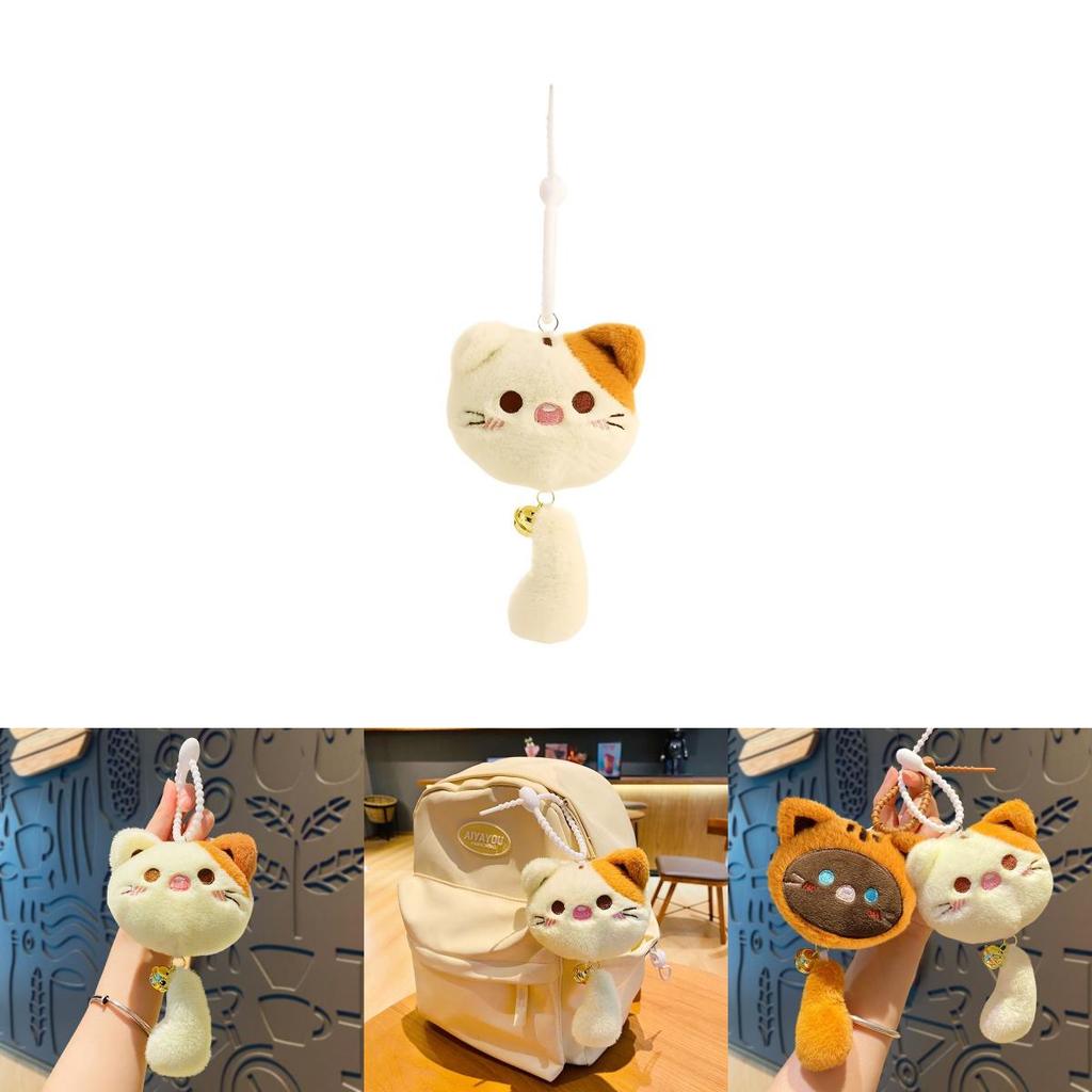 Cute Cartoon Cat Plush Keychain Adorable 15cm Soft Doll For Students And Couples Gifts