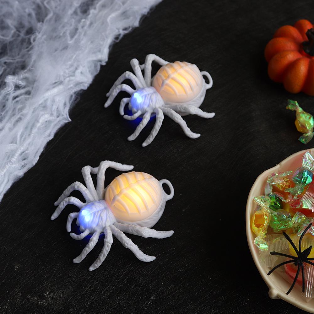 Halloween LED Spider & Candle Dual-Color Night Light