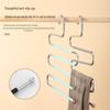 Stainless Steel S-Shaped Multi-Layer Folding Pants Hanger - Non-Slip, No-Trace Storage Solution for Home and Dormitory.