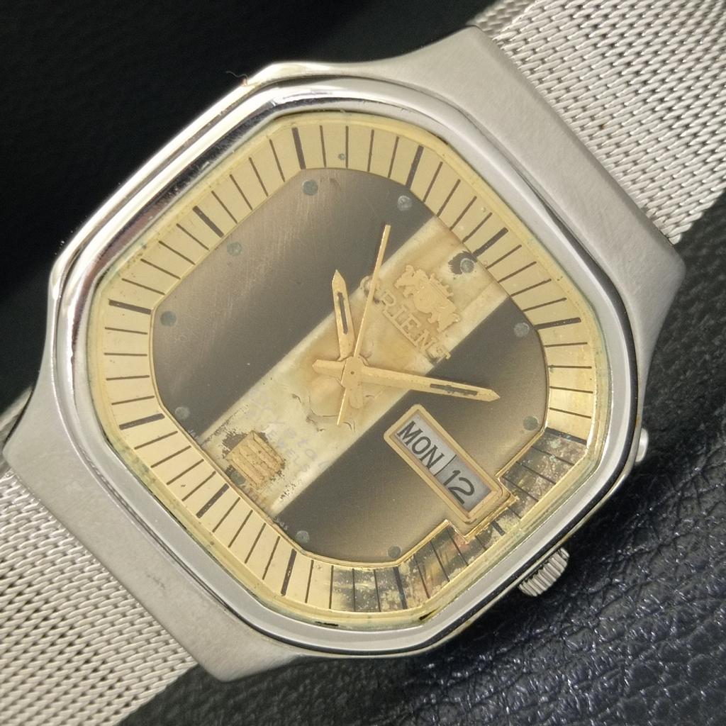 

Orient CRYSTAL AUTOMATIC VINTAGE JAPAN 46941 МУЖСКИЕ ОРИГИНАЛЬНЫЙ ЦИФЕРБЛАТ ЧАСЫ a703343-1 R213b-a703343