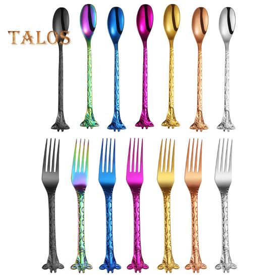 Tea Spoon Exquisite Widely Use Sturdy Novel Cute Giraffe Fork Coffee Spoon for Home
