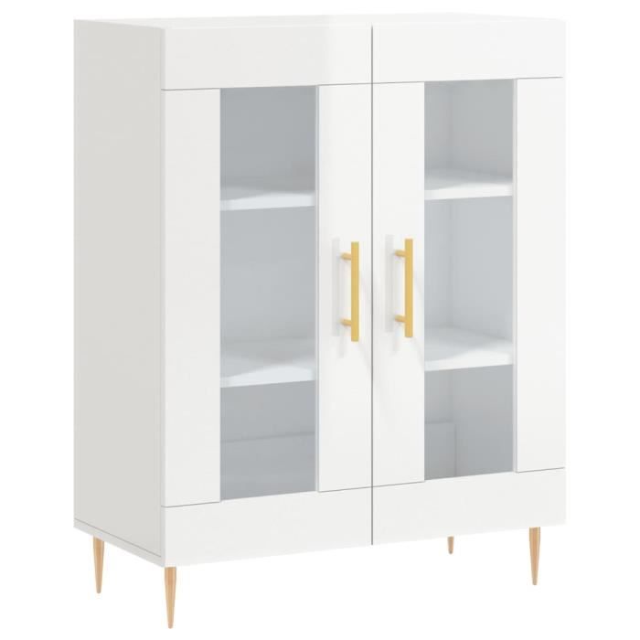 VidaXL Buffet High-Gloss White 69.5x34x90 Cm Engineered Wood 827774