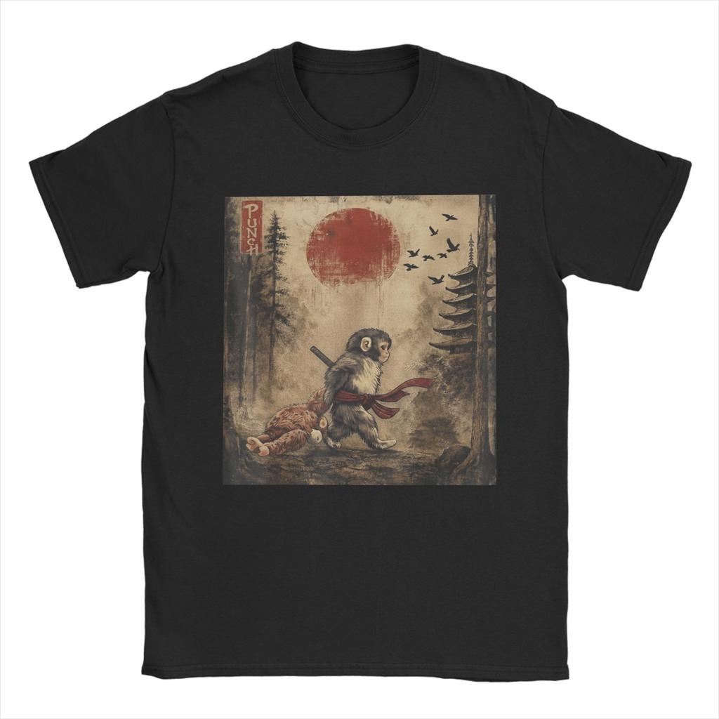 Unisexs Stay Kind Baby Monkey Punch T Shirt Cotton Clothing Novelty Short Sleeve Round Neck Tee Shirt Printing TShirt
