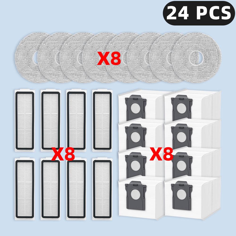 Compatible For ( Cecotec Conga X100 / X100 X-Treme ) Replacement Parts HEPA Filter Mop Cloth Dust Bag