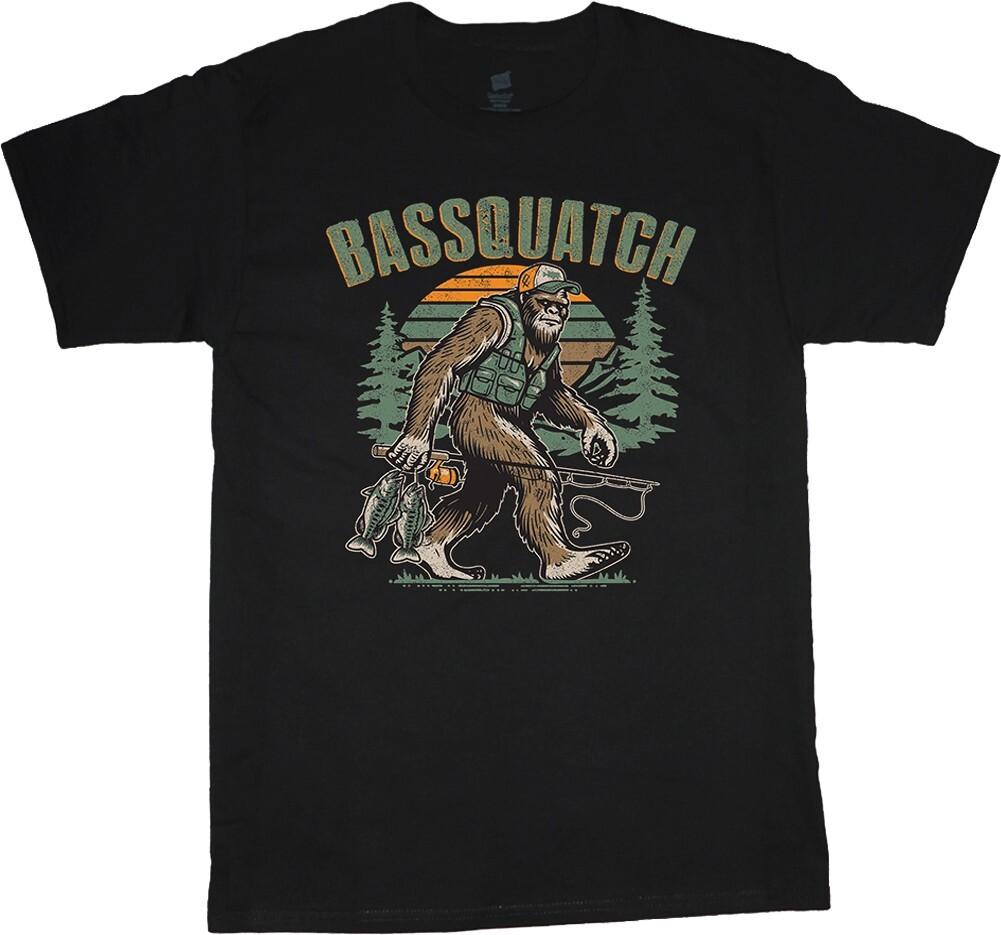 Funny Bass Fishing Shirts Sasquatch Dad Gifts Fathers Day Bass Fishing Gear
