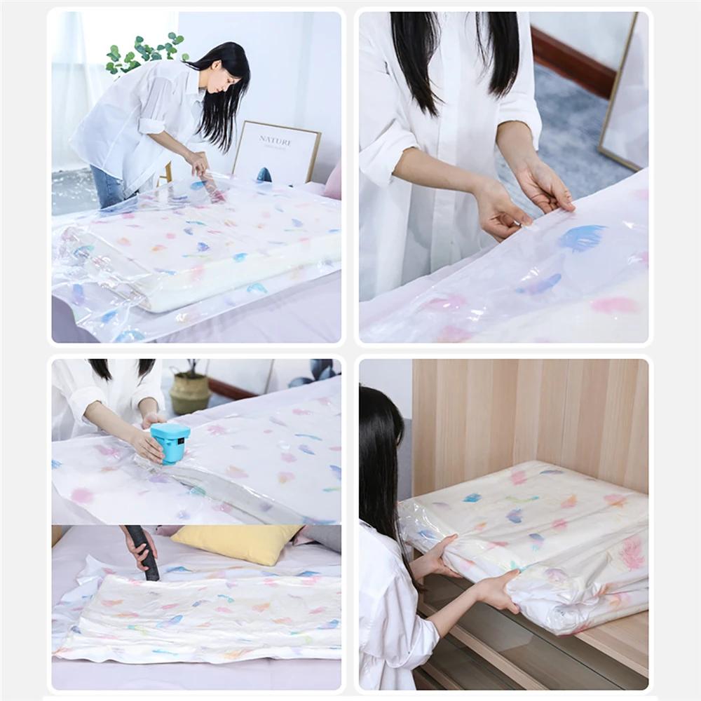 Compression Vacuum Dustproof Storage Bag for Mattress Clothes Quilt Blanket Home Closet Organizer Packaging Bag 100x180/160x220